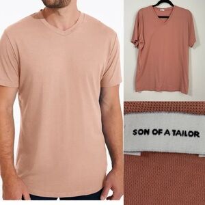 Son‎ of a Tailor Men's T-Shirt Size M Salmon Sustainable Base Layer Comfort Tee